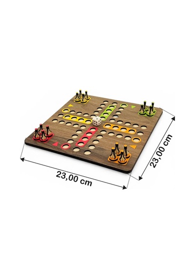 Ahşap Ludo Oyunu Kızma Birader - 4 Kişilik Premium Masa Oyunu