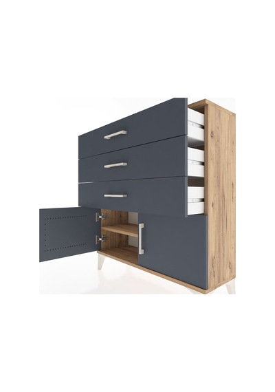 Arges Şifonyer Tek Raflı 3 Çekmeceli 2 Kapaklı 88x30x96 Çam-a... Çam Arges Şifonyer Tek Raflı 3 Çekmeceli 2 Kapaklı 88x30x96 Çam-a... Çam