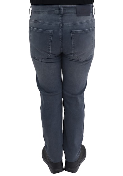 Hacker Denim Hacker Dmctekstil Erkek 1013 Yüksek Bel Rahat Kesim Boru Paça Jean Pantolon Indigo
