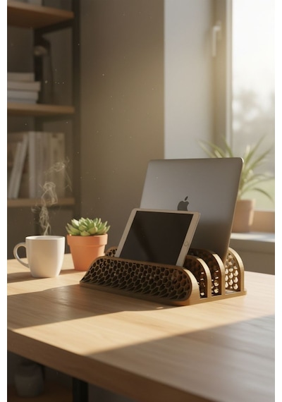 Laptop Ve Tablet Standı Kahverengi