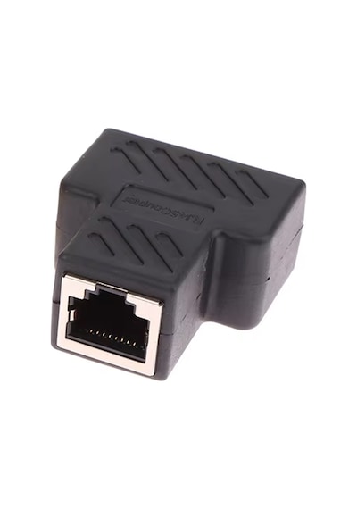 Ethernet Kablosu Adaptörü, Ethernet Rj45 To 2x Çoklayıcı Dişi Splitter Adaptör, Yüksek Hızlı Rj45 Çoğaltıcı
