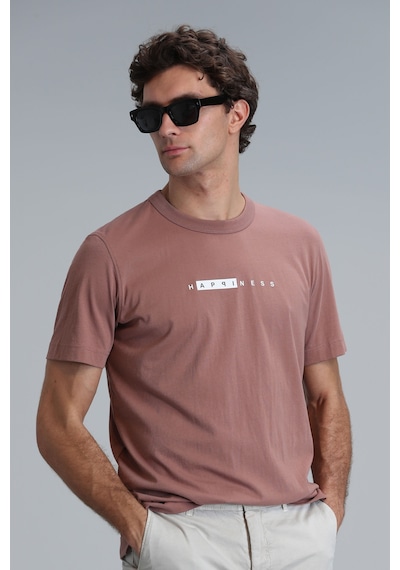 Lufian Kane Modern Grafik T- Shirt Tarçın Tarçın 111020206100460 TARÇIN
