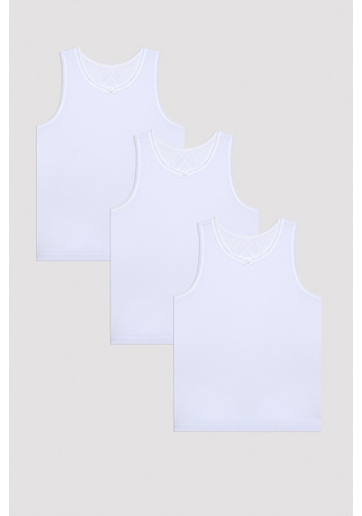 Penti Kız Çocuk W Basic 3lü Çok Renkli Atlet Pl61395u24ıy-mıx Çok Renkli