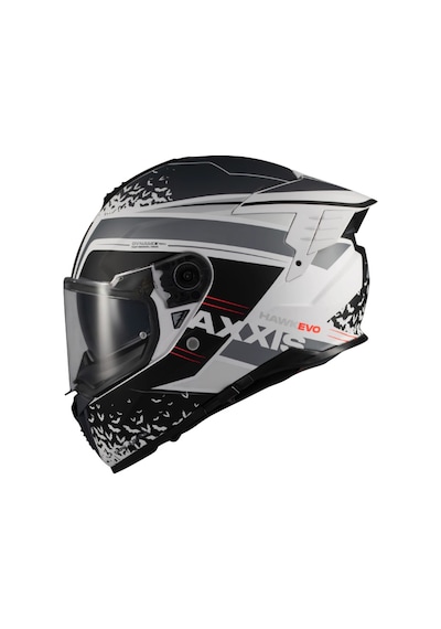 Axxis Hawk Evo Sv Dark Justice A2 Motorcu Kask Siyah Beyaz