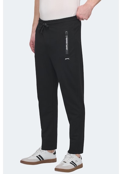 Slazenger Olı In Erkek Fermuar Cepli Siyah Eşofman Altı Siyah