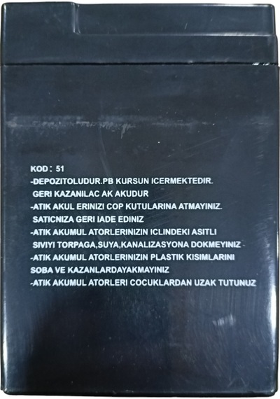Akü Işıldak Fener Aküsü 6v 4a Akü