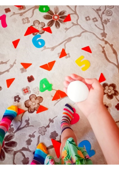 Seksek Oyunu Halı Üstü Evde Aktivite - Geleneksel 8li Sek Sek Oyunu
