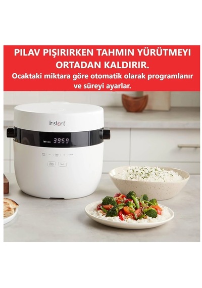 Instant Pot Hızlı Pilav Pişirici Ve Buharlı Pişirici - Otomatik, Buharlı Pişirici, Sote Ve Kızartma Makinesi, 40 Porsiyon Kapasiteli, 5 Lt