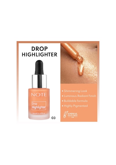 Note Cosmetics Drop Highlighter 03 Candlelight Işıltılı Likit Aydınlatıcı Sku: Smg8690010480347 Diğer