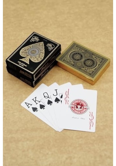 Gold Jumbo Plastik Su Geçirmez Jumbo Blackjack İskambil Oyun Kağıdı Cin885sr