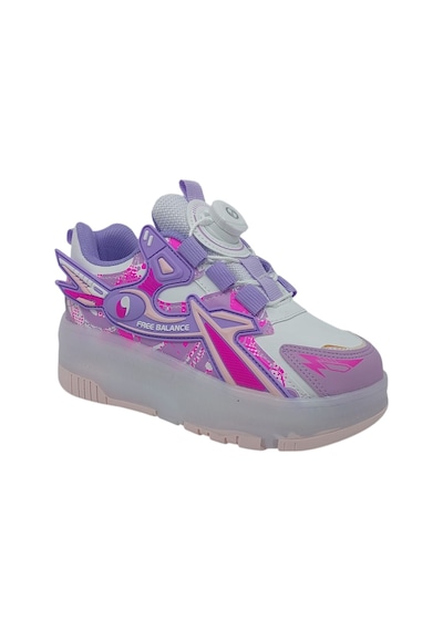 Zerhan Free Balance 250 Kız Çocuk Işıklı Patenli Tekerlekli Sneaker Spor Lila