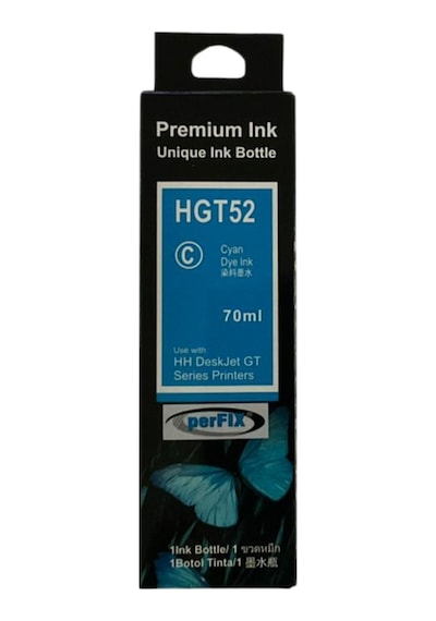 Perfıx Hp Gt52c Mavi Moh54a Şişeli Mürekkep 70ml Diğer