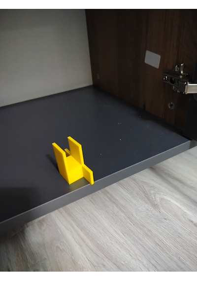 Dolap Kapağı Takma Aparatı 18mm Sarı