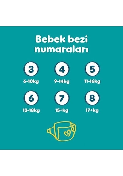 Prima Aktif Bebek Süper Paket Bebek Bezi 6 Beden 38 Adet