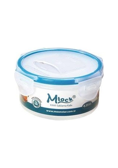 Moon Star Mlook Round 350 Ml Kilitli Silindir Saklama Kabı Ml-174 Çok Renkli
