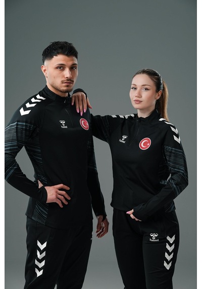 Hummel Milli Takım Line Antrenman Eşofman Üstü Siyah