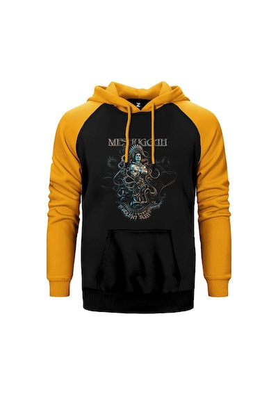 Meshuggah The Violent Sleep Of Reason Sarı Renk Reglan Kol Kapşonlu Sweatshirt Sarı