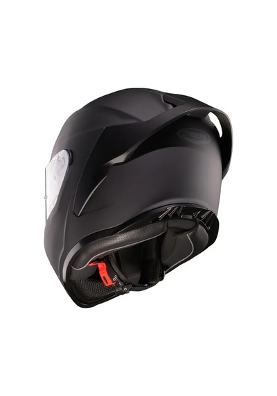 Roxter Mat Siyah Motosiklet Kaskı İridium Ayna Ve Şeffaf Vizörlü Full Face Kask