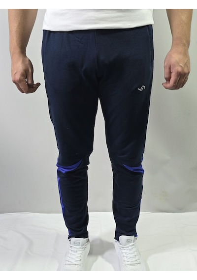 Jump Erkek Pamuklu 2 İplik Slim Fit Fermuarlı Paça Eşofman Altı Lacivert