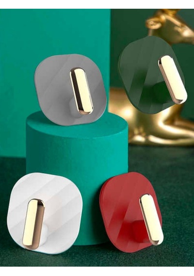 Mucit Home 2 Adet Retro Gold Detaylı Havlu Askısı Kendinden Yapışkanlı Banyo Askısı Renkli