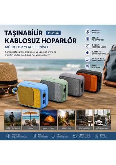 Kımısop Kms-312c Platoon Pl-4692 Bluetooth Wireless Hoparlör Speaker Renkli 5w Mini Mikrofon