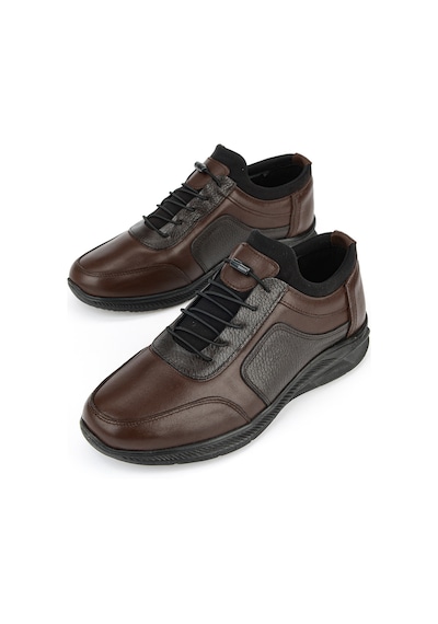 Ziya, Erkek Hakiki Deri Sneaker 153423z69 Kahve-k.kahve 143423z69 052