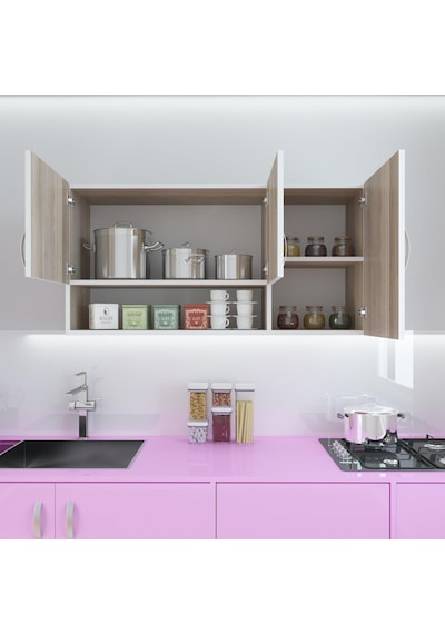 Kenzlife hazır mutfak mirena22 crd 060*120*22 mutfak banyo dolabı kapaklı raflı