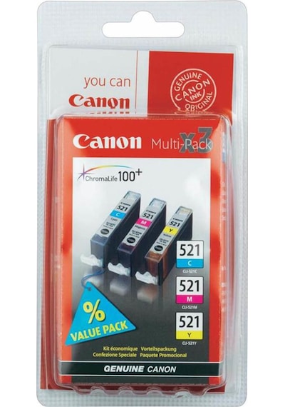 Canon CLI-521 Mürekkep Kartuşu 3'lü