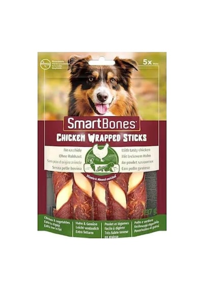 SmartBones Tavuk Sargılı Medium Stick Köpek Ödülü 5'li 137 G