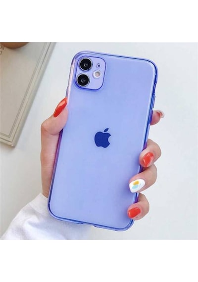 Apple Uyumlu iPhone 11 Pro Max Kilif Kamera Çikintili Renkli Transparan Mun 556821471