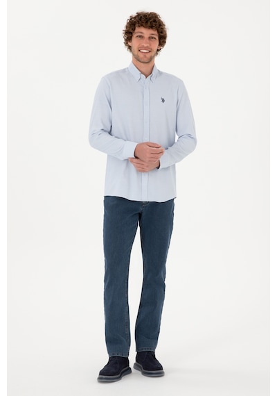 U.s. Polo Assn. Erkek Açık Mavi Gömlek Desenli 50316639-vr003 Acık Mavı