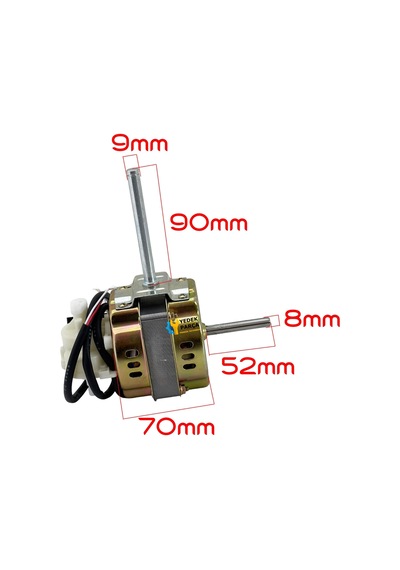Bir Çok Marka İle Uyumlu 60w / Düz Mili 10mm - Dişsiz / Ys-55 / Bakır Sargılı Vantilatör Motoru