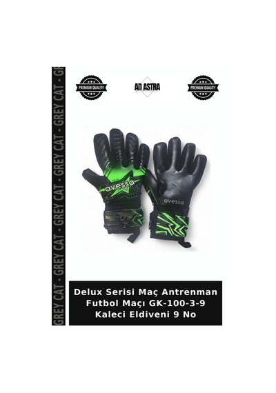 Delux Serisi Maç Antrenman Futbol Maçı Gk-100-3-9 Kaleci Eldiveni 9 No Çok Renkli