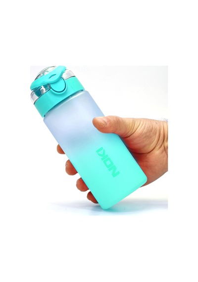 Su Matarası Tritan Geniş Ağız Su Şişesi Gradyan Spor Matarası Suluğu Bpasız 500 Ml Turkuaz 0109
