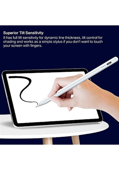 Apple Uyumlu iPad  9. Nesil A2602/a2603/a2604/a2605 Avuçiçi Ve Eğim Özellikli Kalem