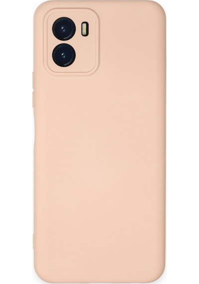 Vivo Y15s İçi Kadife Kaplı Esnek Silikon Kapak Ryc/ Nano Lansman Pudra