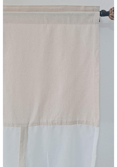 Cotton Maison Potlu Tül Perde Retro 120x200, 120 X 200, 4464, Krem Çok Renkli
