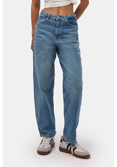 it's basic Kadın Mavi 4s6-4 Relax Fit Esnek Kumaş Denim Jean