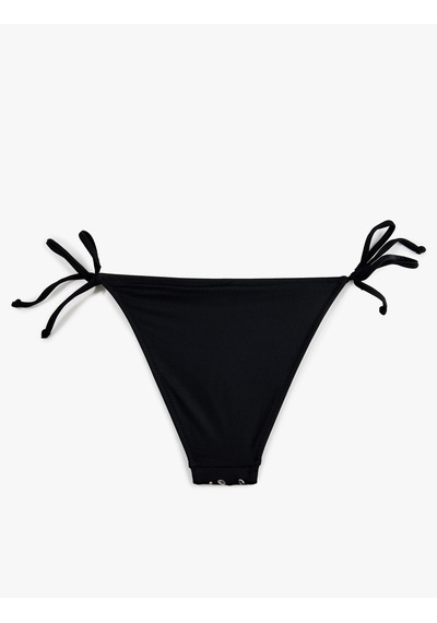 Koton Yanları Bağlamalı İpli Taşlı Bikini Altı Siyah 6sak00028mm