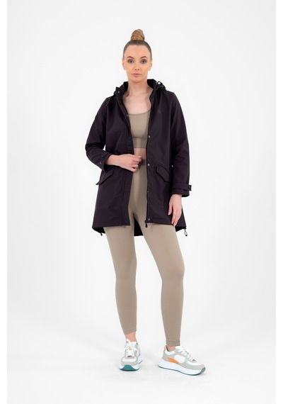 Escetic Koyu Gri Çıkarılabilir Kapüşonlu 2 Cepli Su Ve Rüzgar Geçirmez Kadın Softshell Mont 6331-3509-koyu Gri Koyu Gri
