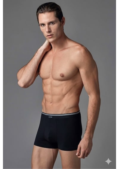 Eros Erkek Compact Pamuklu 2'li Boxer Siyah