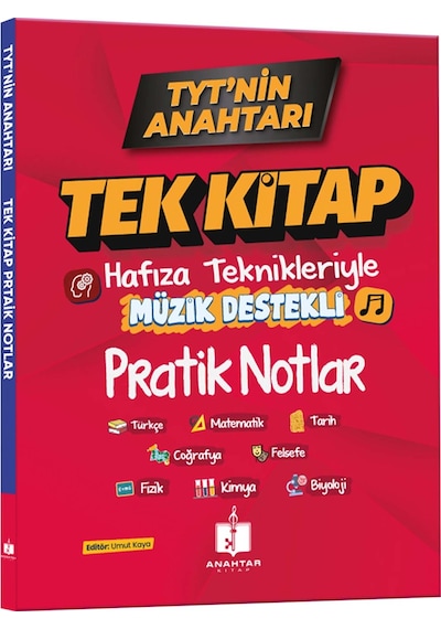 2026 Tyt'nin Anahtarı Tüm Dersler Tek Kitap Hafıza Teknikleriyle Müzik Destekli Pratik Notlar