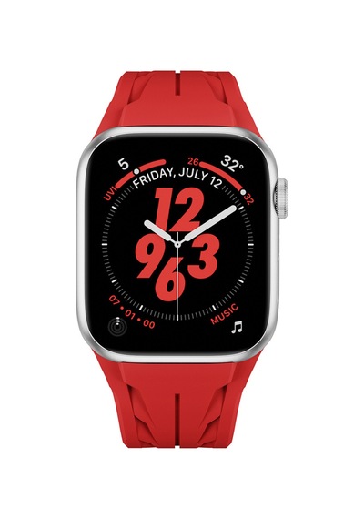 Apple Uyumlu  Watch 10 Serisi 46mm Kordon Metal Tokalı Silikon Tour Kilim Dizayn Strap 127