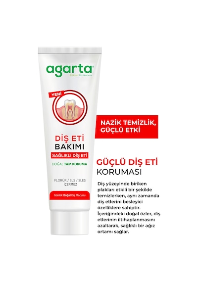 Agarta Doğal Diş Eti Bakımı Plak Karşıtı Diş Macunu 90 ML