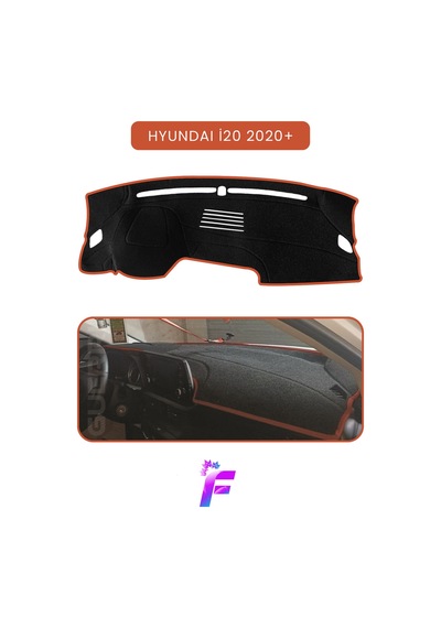 Hyundai İ20 2020+ Uyumlu Ön Göğüs Koruma Kolay Montaj Kaymaz Tasarım Oto Aksesuar Tc64 Torpido Halısı