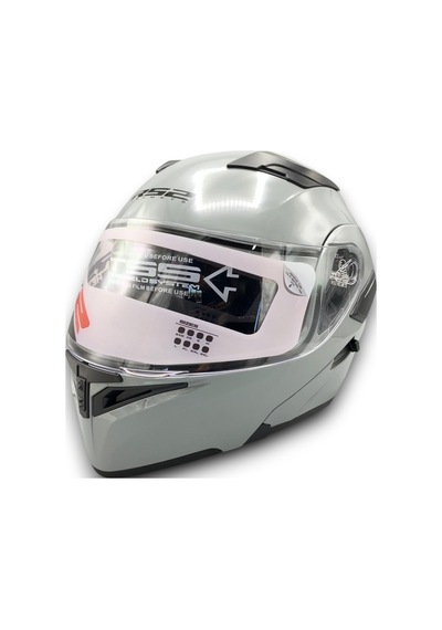 Motosiklet Rs2 Kask Çene Açılır Güneş Vizörlü Glos Grey Gri