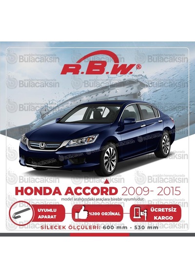 Rbw Honda Accord 2009 - 2015 Ön Muz Silecek Takımı