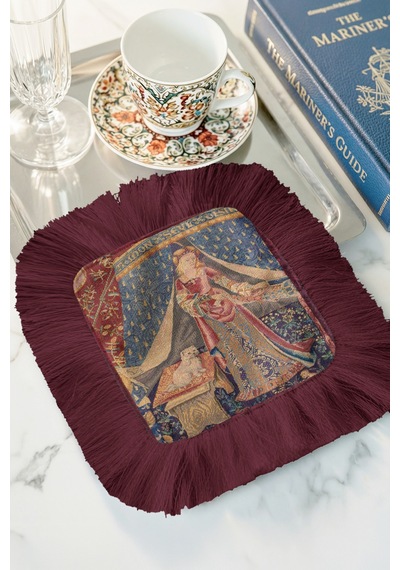 Ortaçağ Saray Şıklığı Saçaklı Sunum Peçetesi-lady Temalı Klasik Bordo Bardak Altlığı Mendil Pastel Sisli Pembe Ortaçağ Saray Şıklığı Saçaklı Sunum Peçetesi-lady Temalı Klasik Bordo Bardak Altlığı Mendil Pastel Sisli Pembe