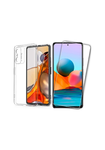 Xiaomi Mi 11t Pro Uyumlu Kılıf Esnek Silikon Telefon Kılıfı Ve Temperli Cam Ekran Koruyucu
