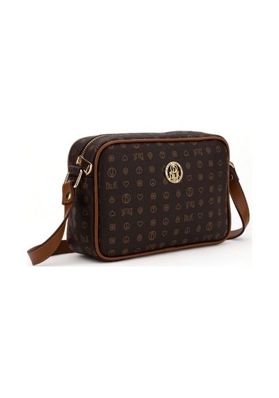 Bilik Deri Monogram Kahve/taba Kadın Çapraz Askılı Çanta Nv 1002- 001